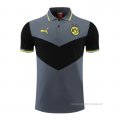 Camiseta Polo del Borussia Dortmund 2022-2023 Gris y Negro