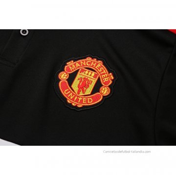 Camiseta Polo del Manchester United 2021-2022 Negro