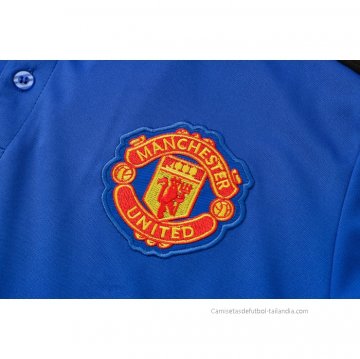 Camiseta Polo del Manchester United 2021-2022 Azul