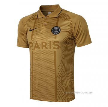 Camiseta Polo del Paris Saint-Germain 2021-2022 Oro Camiseta Polo del Paris Saint-Germain 2021-2022 Oro