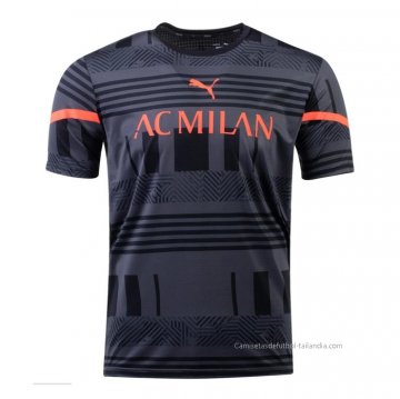 Camiseta Pre Partido del AC Milan 2022 Negro Camiseta Pre Partido del AC Milan 2022 Negro