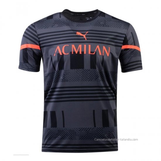 Camiseta Pre Partido del AC Milan 2022 Negro - Haga un click en la imagen para cerrar