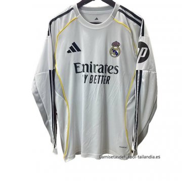 1ª Camiseta Real Madrid Manga Larga 2025-2026 1ª Camiseta Real Madrid Manga Larga 2025-2026
