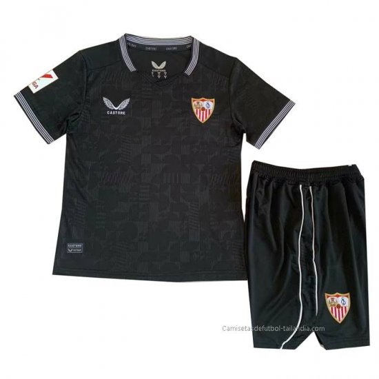 Camiseta Sevilla Portero Nino 2023-2024 Negro - Haga un click en la imagen para cerrar