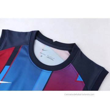 Camiseta de Entrenamiento Barcelona Sin Mangas 2022-2023 Azul y Rojo