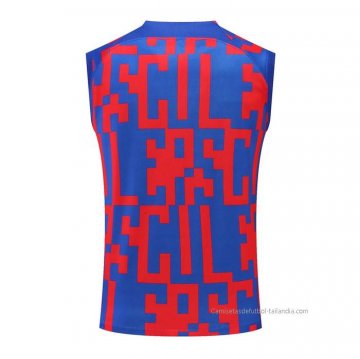 Camiseta de Entrenamiento Barcelona Sin Mangas 2022-2023 Rojo y Azul