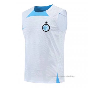 Camiseta de Entrenamiento Inter Milan Sin Mangas 2022-2023 Blanco Camiseta de Entrenamiento Inter Milan Sin Mangas 2022-2023 Blanco