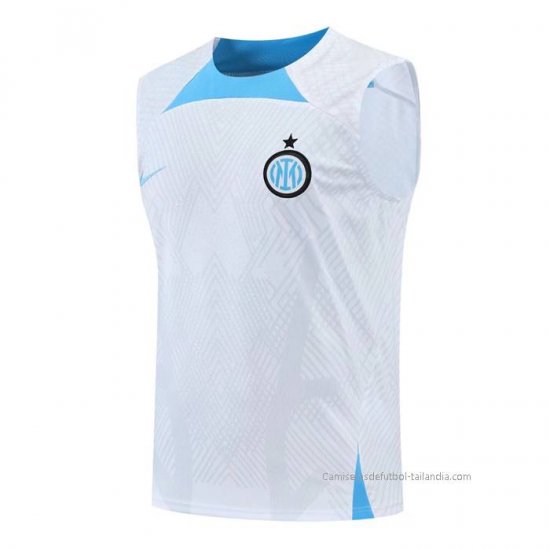 Camiseta de Entrenamiento Inter Milan Sin Mangas 2022-2023 Blanco - Haga un click en la imagen para cerrar