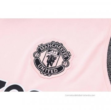 Camiseta de Entrenamiento Manchester United Sin Mangas 2023-2024 Rosa