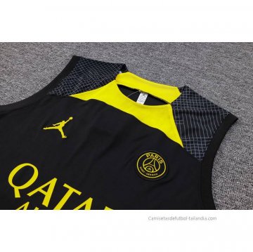 Camiseta de Entrenamiento Paris Saint-Germain Jordan Sin Mangas 2023-2024 Negro