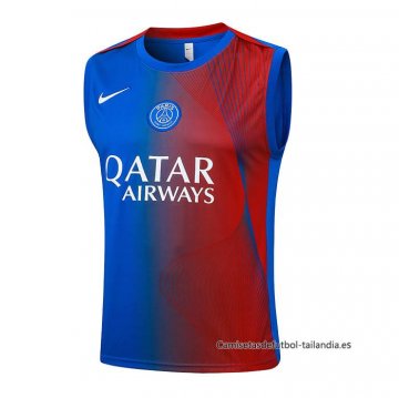 Camiseta de Entrenamiento Paris Saint-Germain Sin Mangas 2025-2026 Azul Rojo