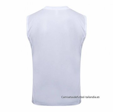 Camiseta de Entrenamiento Real Madrid Sin Mangas 2025-2026 Blanco Azul