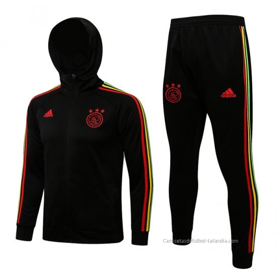 Chandal con Capucha del Ajax 2021-2022 Negro - Haga un click en la imagen para cerrar