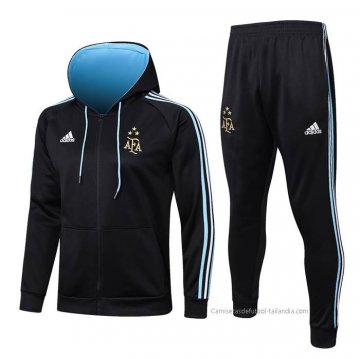 Chandal con Capucha del Argentina 2022-2023 Negro Chandal con Capucha del Argentina 2022-2023 Negro