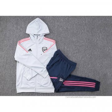 Chandal con Capucha del Arsenal 2023-2024 Gris
