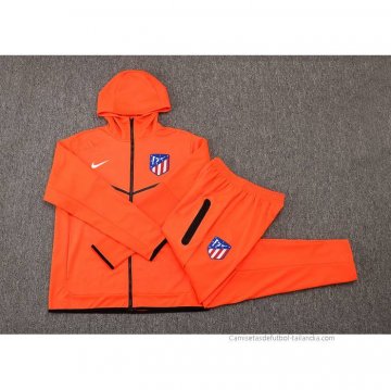 Chandal con Capucha del Atletico Madrid 2022-2023 Naranja