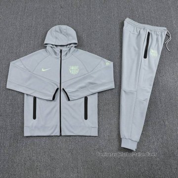Chandal con Capucha del Barcelona 2025 Gris