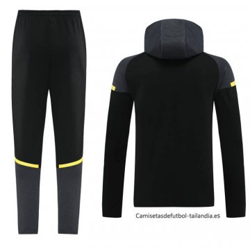 Chandal con Capucha del Borussia Dortmund 2024-2025 Negro