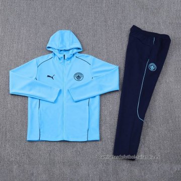 Chandal con Capucha del Manchester City 2024-2025 Azul