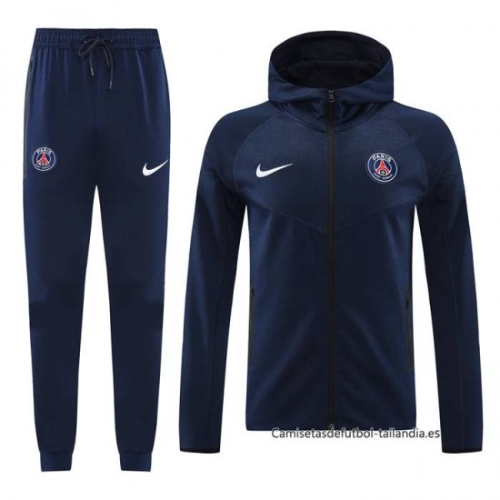 Chandal con Capucha del Paris Saint-Germain 2024-2025 Azul - Haga un click en la imagen para cerrar