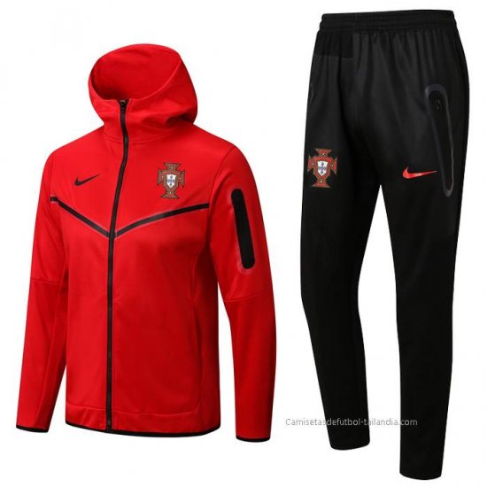 Chandal con Capucha del Portugal 2022-2023 Rojo - Haga un click en la imagen para cerrar