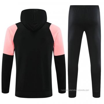 Chandal con Capucha del Real Madrid 2023 Negro y Rosa