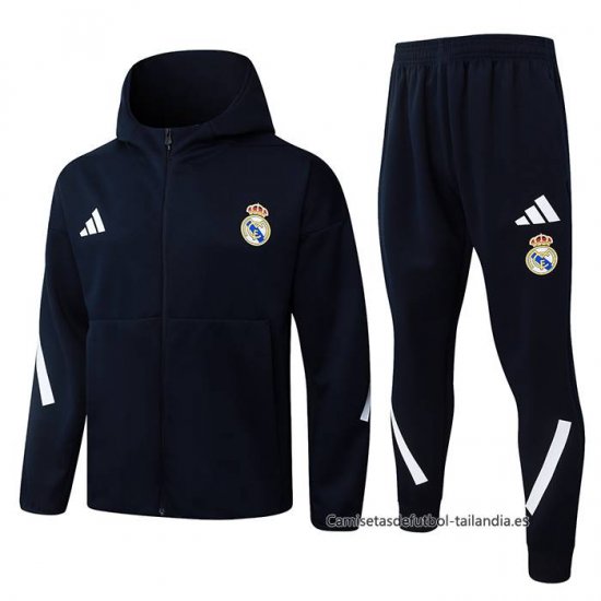 Chandal con Capucha del Real Madrid 2025-2026 Negro - Haga un click en la imagen para cerrar