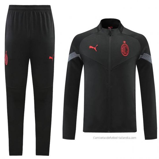 Chandal de Chaqueta del AC Milan 2022-2023 Negro - Haga un click en la imagen para cerrar