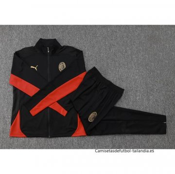 Chandal de Chaqueta del AC Milan 2024-2025 Negro