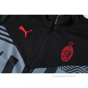 Chandal de Chaqueta del AC Milan 2022-2023 Negro