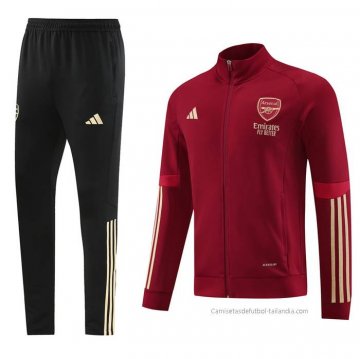 Chandal de Chaqueta del Arsenal 2023-2024 Rojo Oscuro