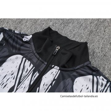 Chandal de Chaqueta del Arsenal 2024-2025 Negro Gris