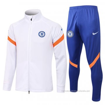 Chandal de Chaqueta del Chelsea 2021-2022 Blanco Chandal de Chaqueta del Chelsea 2021-2022 Blanco