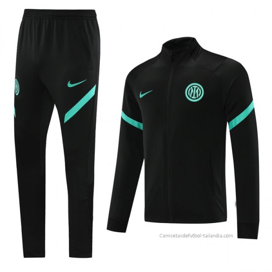 Chandal de Chaqueta del Inter Milan 2021-2022 Negro - Haga un click en la imagen para cerrar