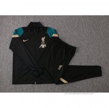 Chandal de Chaqueta del Liverpool 2021-2022 Negro y Verde