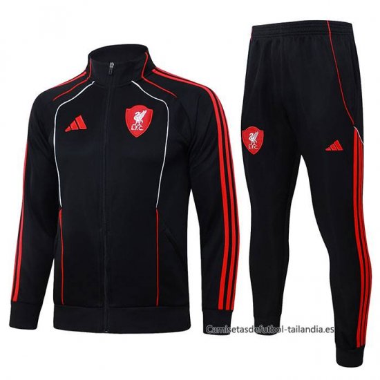 Chandal de Chaqueta del Liverpool 2025-2026 Negro - Haga un click en la imagen para cerrar
