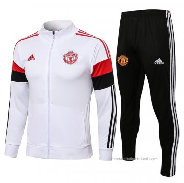 Chandal de Chaqueta del Manchester United 2021-2022 Blanco Chandal de Chaqueta del Manchester United 2021-2022 Blanco