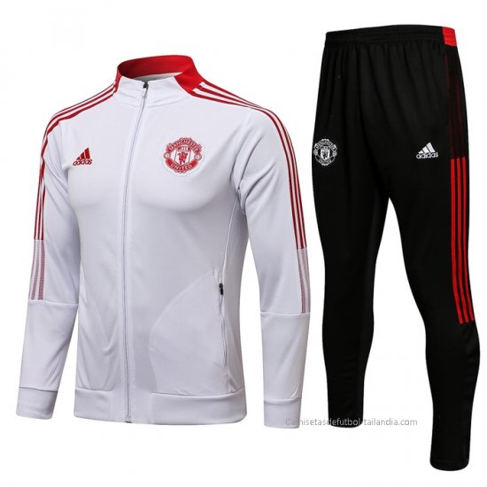 Chandal de Chaqueta del Manchester United 2021-2022 Blanco - Haga un click en la imagen para cerrar