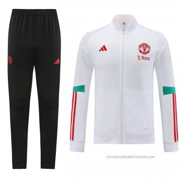 Chandal de Chaqueta del Manchester United 2023-2024 Blanco Chandal de Chaqueta del Manchester United 2023-2024 Blanco