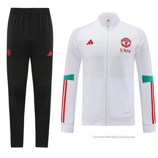 Chandal de Chaqueta del Manchester United 2023-2024 Blanco - Haga un click en la imagen para cerrar