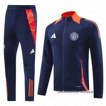Chandal de Chaqueta del Manchester United 2024-2025 Azul