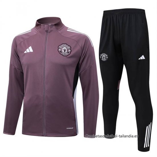 Chandal de Chaqueta del Manchester United 2025-2026 Marron - Haga un click en la imagen para cerrar