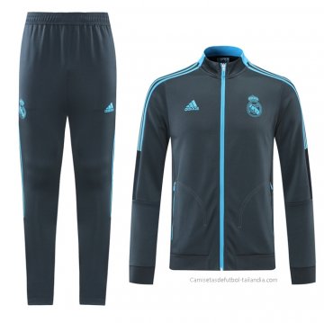 Chandal de Chaqueta del Real Madrid 2021-2022 Gris Chandal de Chaqueta del Real Madrid 2021-2022 Gris