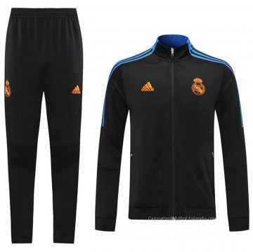 Chandal de Chaqueta del Real Madrid 2021-2022 Negro Chandal de Chaqueta del Real Madrid 2021-2022 Negro