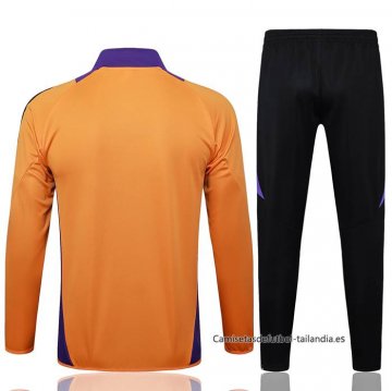 Chandal de Chaqueta del Real Madrid Nino 2024-2025 Naranja