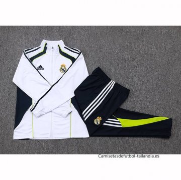 Chandal de Chaqueta del Real Madrid Nino 2025-2026 Blanco Negro