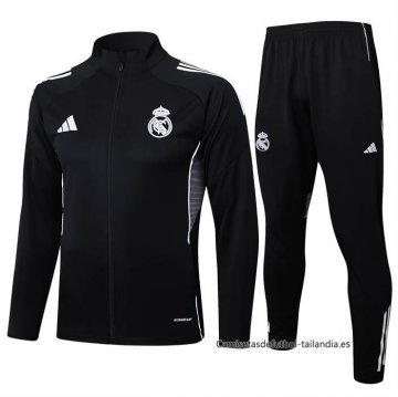 Chandal de Chaqueta del Real Madrid Nino 2025-2026 Negro Chandal de Chaqueta del Real Madrid Nino 2025-2026 Negro