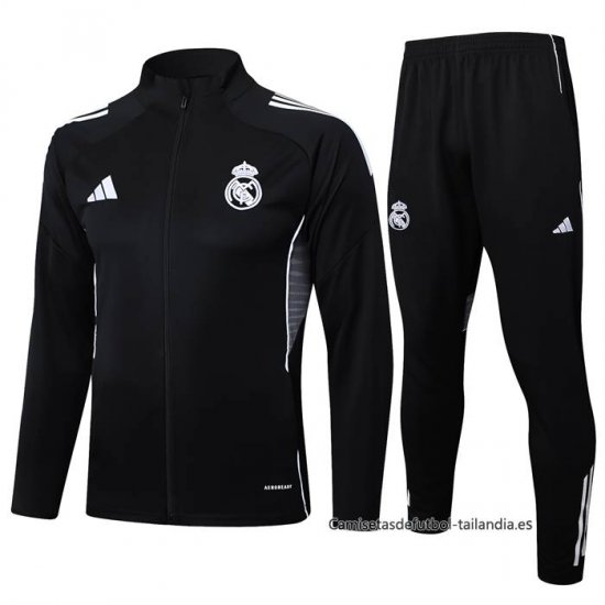 Chandal de Chaqueta del Real Madrid Nino 2025-2026 Negro - Haga un click en la imagen para cerrar