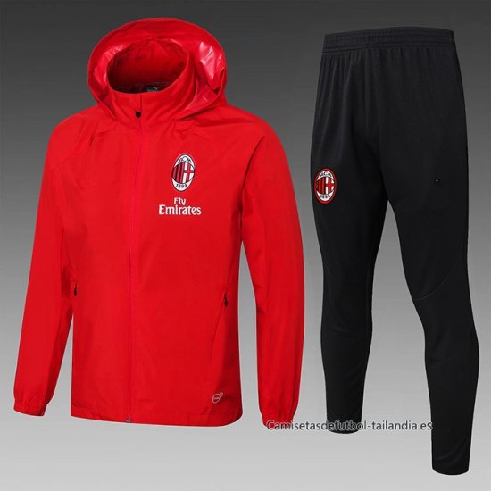 Chandal de Rompevientos del AC Milan 2024-2025 Rojo - Haga un click en la imagen para cerrar