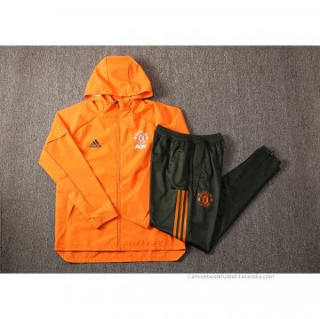 Chandal de Rompevientos del Manchester United 2021 Naranja